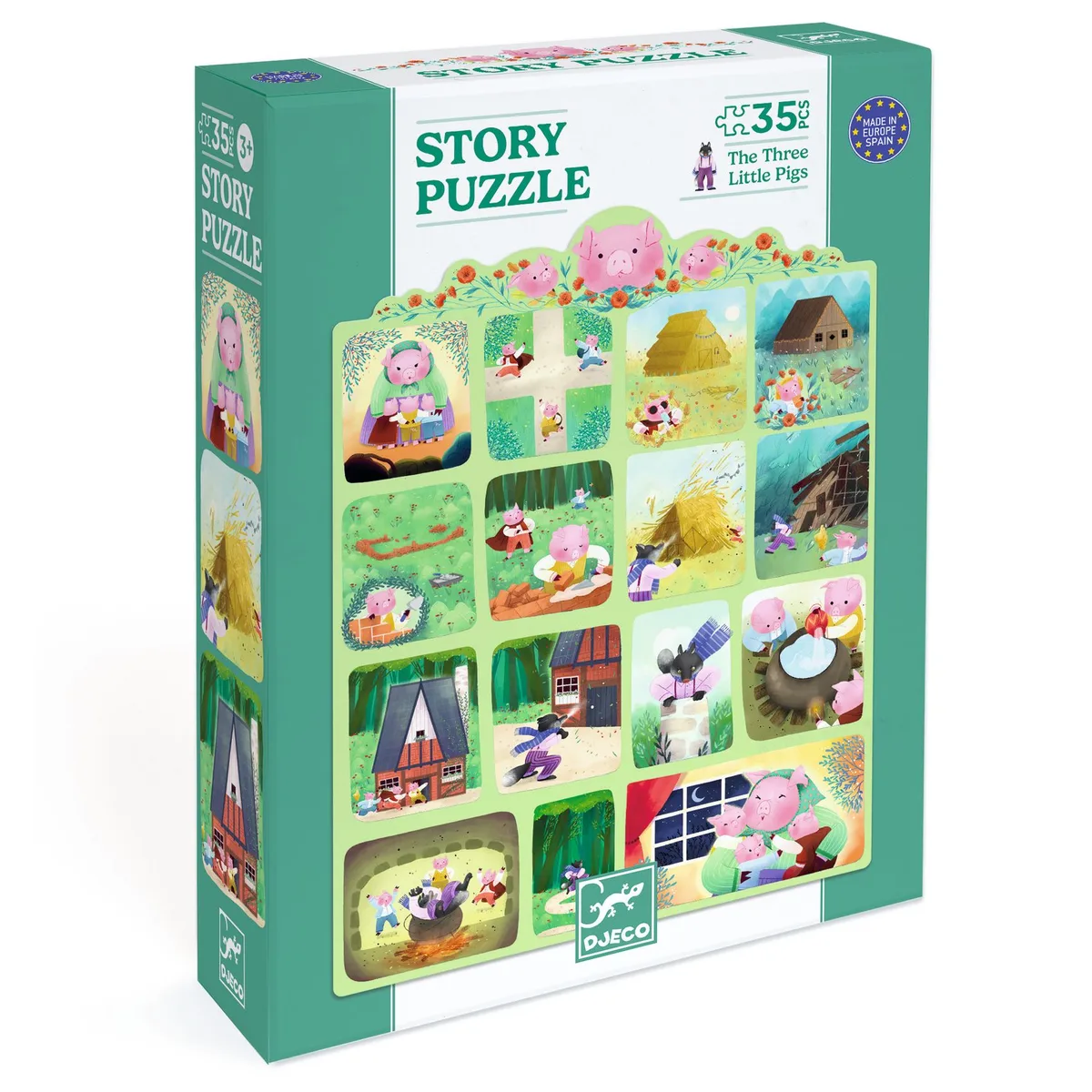 Mese puzzle – A három kismalac, 35 db-os