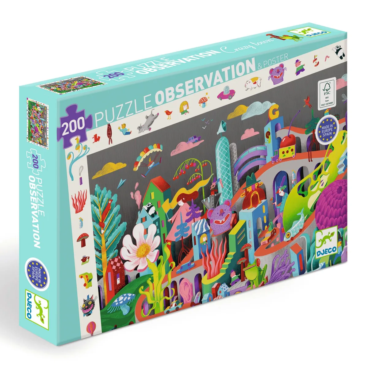 Megfigyeltető puzzle – Őrült város, 200 db-os