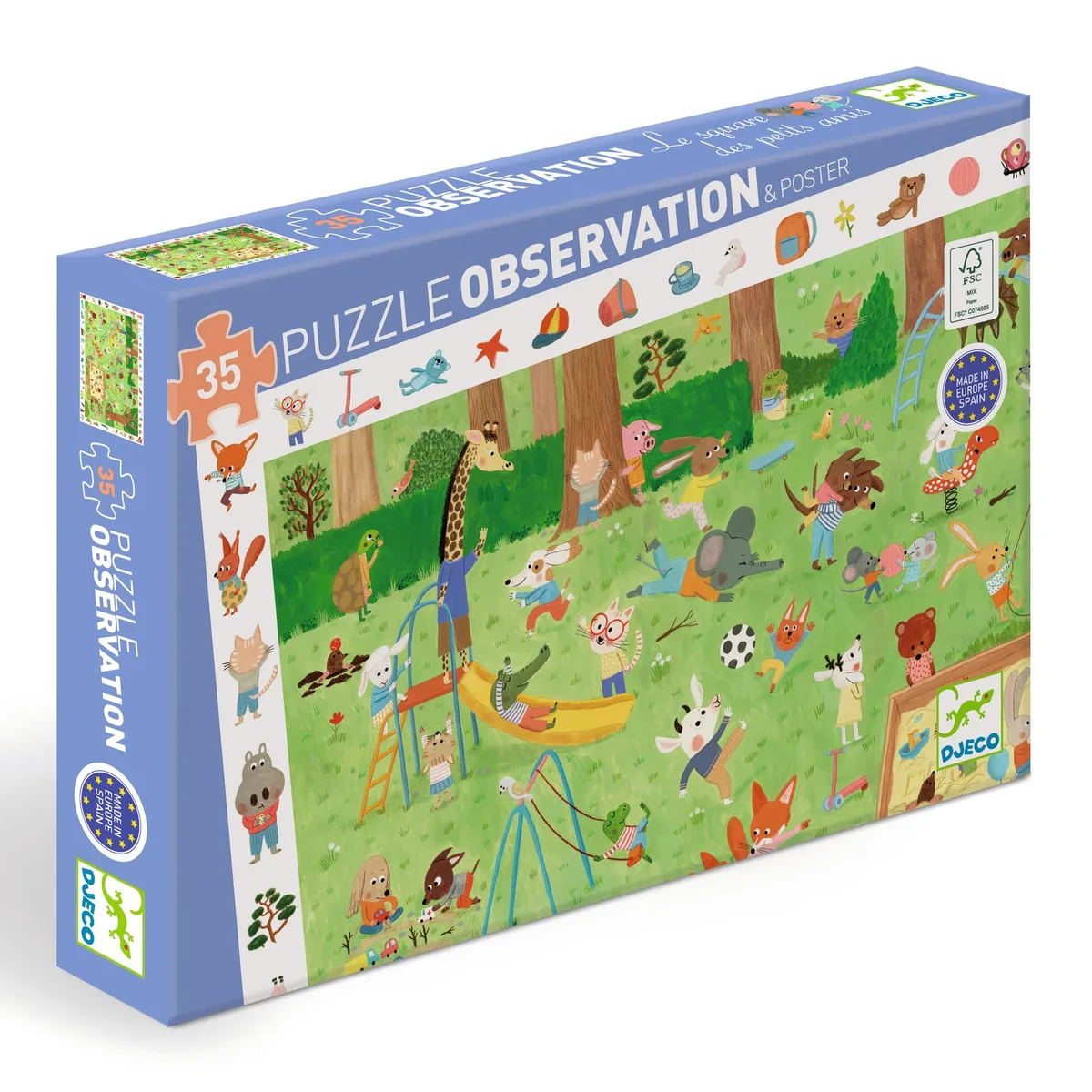 Megfigyeltető puzzle – Kisbarátok a kertben, 35 db-os